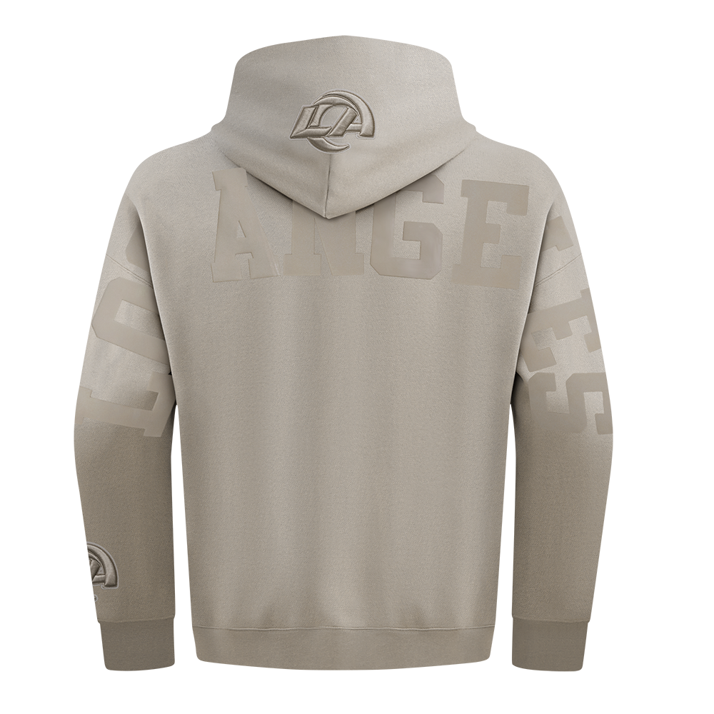 NFL LOS ANGELES RAMS WINGSPAN CHANDAIL À CAPUCHON EN MOLLETON À ÉPAULES TOMBANTES POUR HOMME (TAUPE)