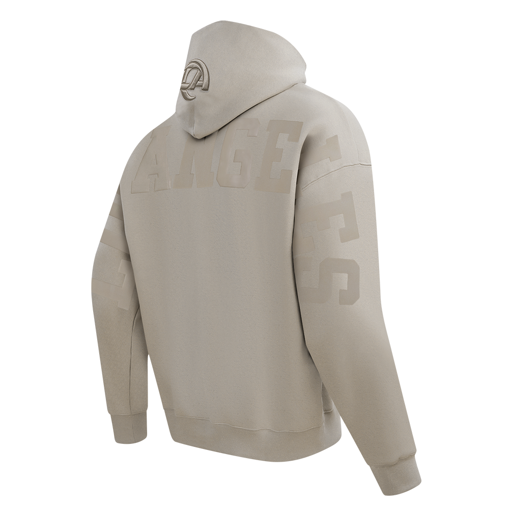 NFL LOS ANGELES RAMS WINGSPAN MEN'S DROP SHOULDER FLC PO HOODIE (TAUPE)