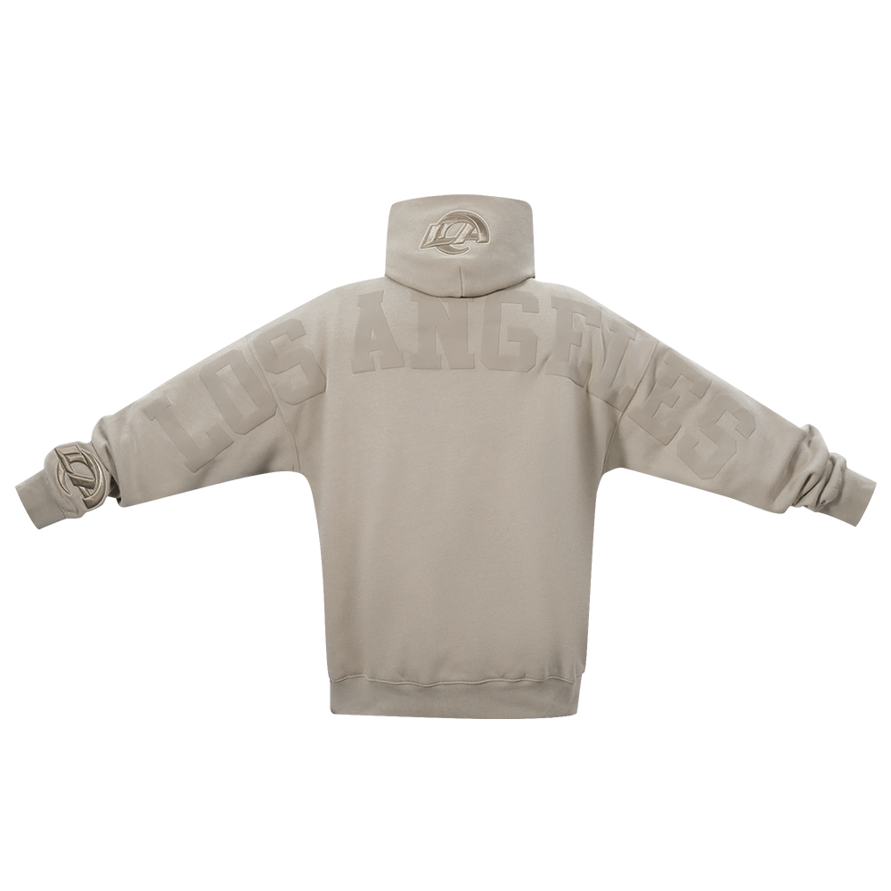 NFL LOS ANGELES RAMS WINGSPAN MEN'S DROP SHOULDER FLC PO HOODIE (TAUPE)