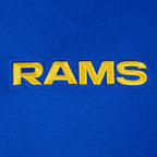 NFL LOS ANGELES RAMS WINGSPAN MEN'S DROP SHOULDER FLC CREWNECK (ROYAL BLUE)