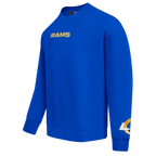 NFL LOS ANGELES RAMS WINGSPAN MEN'S DROP SHOULDER FLC CREWNECK (ROYAL BLUE)