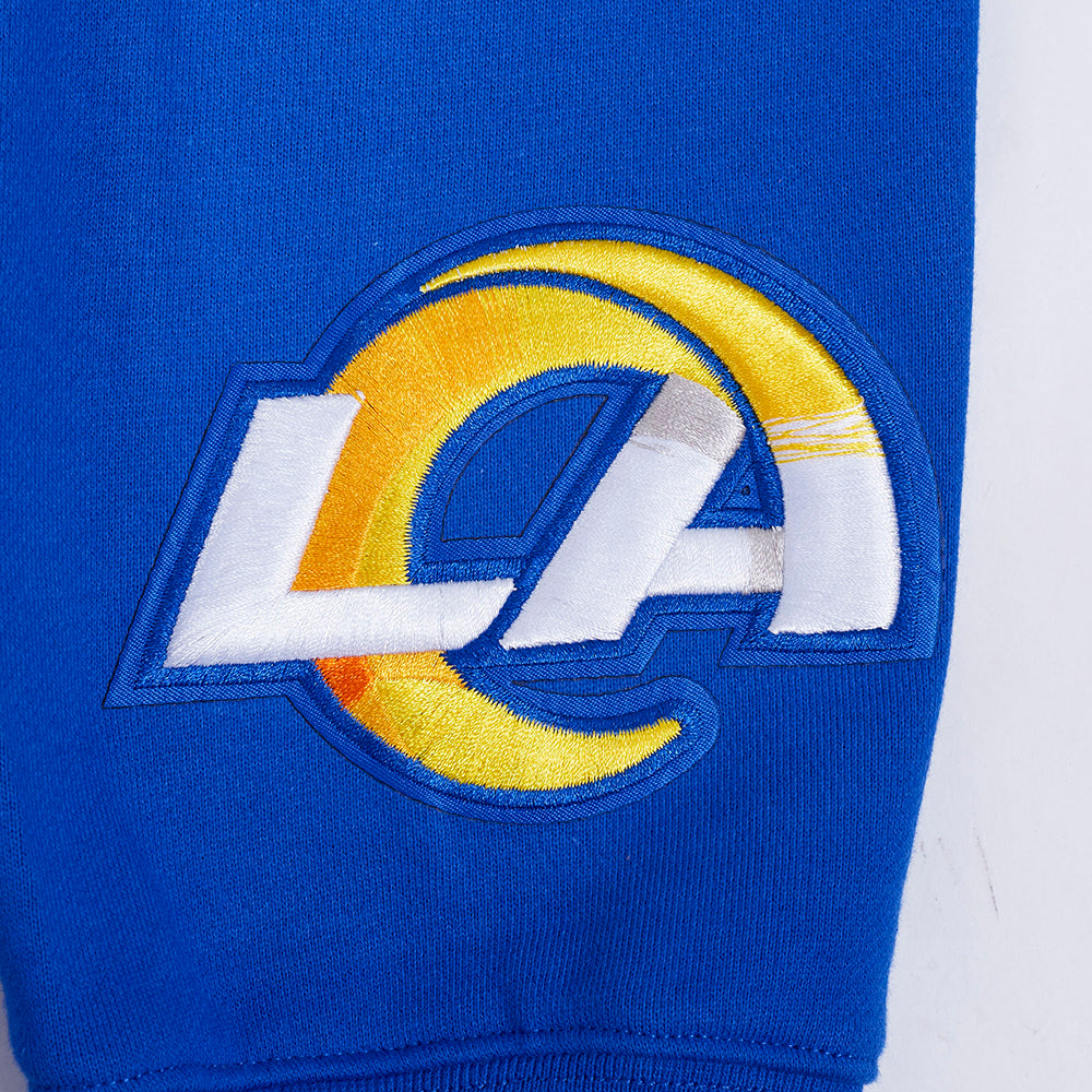 NFL LOS ANGELES RAMS WINGSPAN MEN'S DROP SHOULDER FLC CREWNECK (ROYAL BLUE)