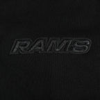 NFL LOS ANGELES RAMS NEUTRAL DROP SHOULDER PO HOODIE (BLACK)