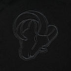 NFL LOS ANGELES RAMS NEUTRAL DROP SHOULDER PO HOODIE (BLACK)