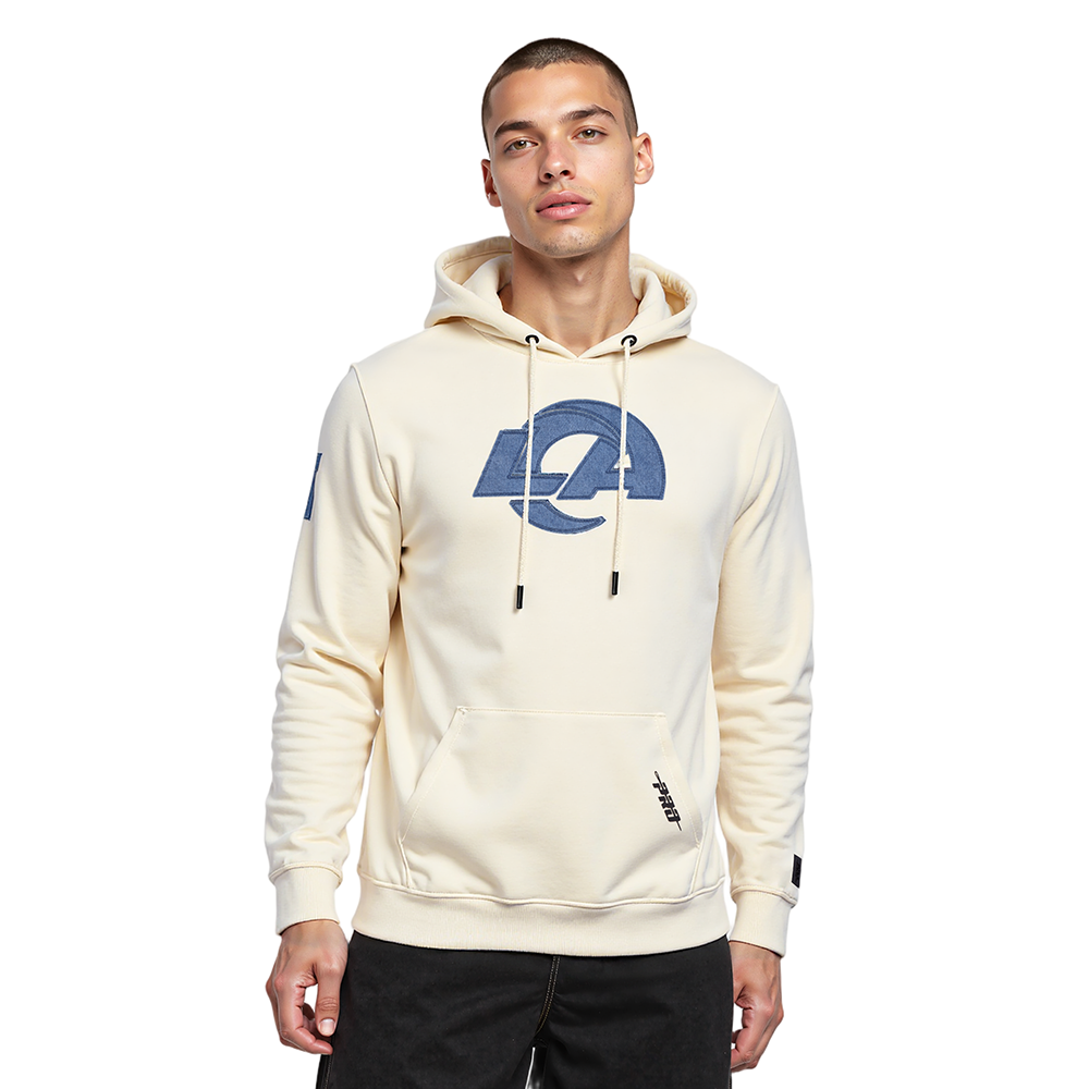 NFL LOS ANGELES RAMS VARSITY BLUES CHANDAIL À CAPUCHON EN MOLLETON POUR HOMME (LIN)