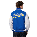 NFL LOS ANGELES RAMS SCRIPT TAIL MEN'S VARSITY JACKET (ROYAL BLUE/WHITE)