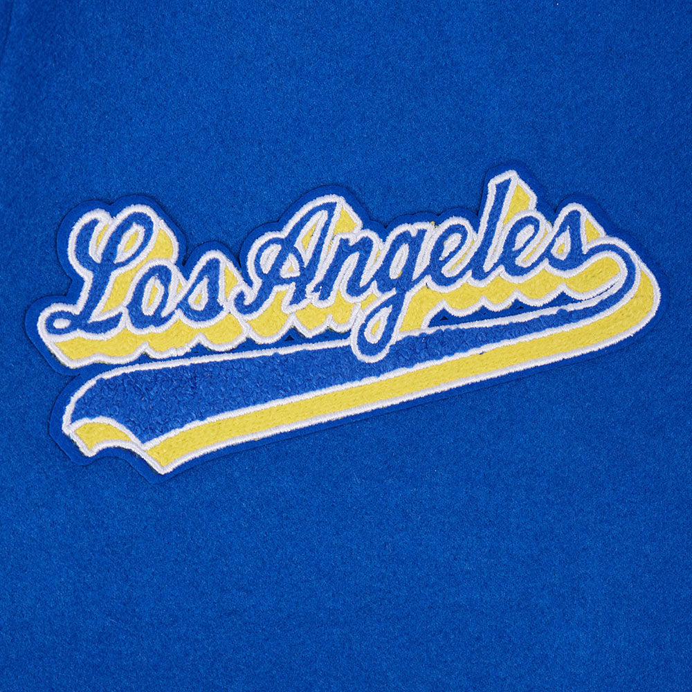 NFL LOS ANGELES RAMS SCRIPT TAIL MEN'S VARSITY JACKET (ROYAL BLUE/WHITE)