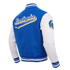 NFL LOS ANGELES RAMS SCRIPT TAIL MEN'S VARSITY JACKET (ROYAL BLUE/WHITE)