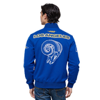 NFL LOS ANGELES RAMS PRO GAME DAY RETRO JACKET (ROYAL BLUE/WHTE/MIDNIGHT NAVY)