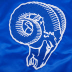 NFL LOS ANGELES RAMS RETRO CLASSIC MEN'S RIB SATIN JACKET (ROYAL BLUE)