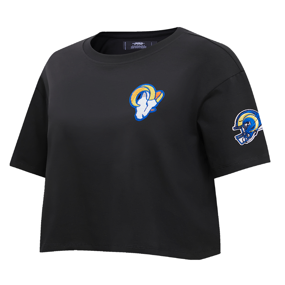 NFL LOS ANGELES RAMS CLASSIC WOMEN'S BOXY TEE (BLACK)