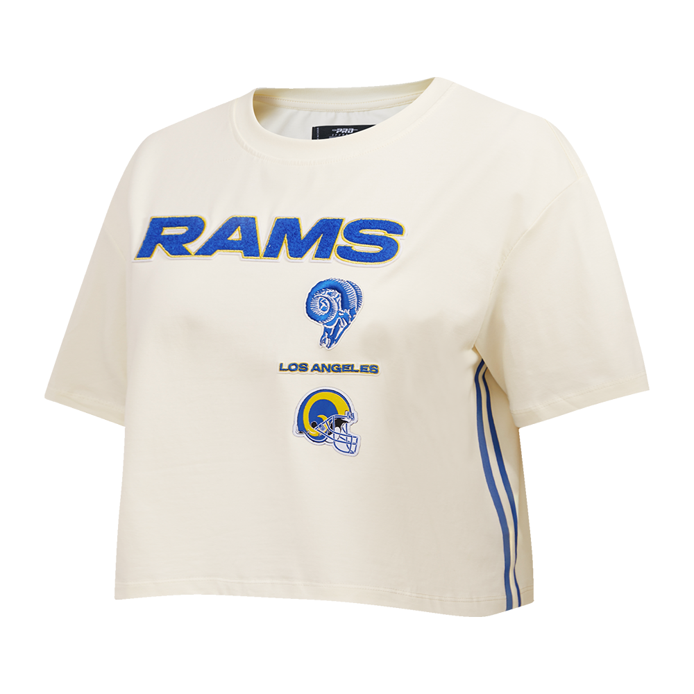 NFL LOS ANGELES RAMS RETRO CLASSIC WOMEN'S BOXY TEE (EGGSHELL)