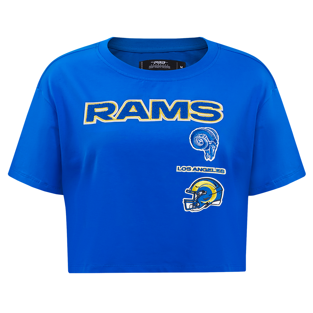NFL LOS ANGELES RAMS RETRO CLASSIC WOMEN'S BOXY TEE (ROYAL BLUE)