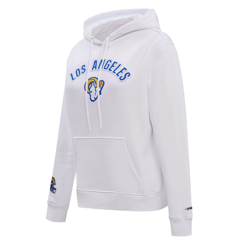 NFL LOS ANGELES RAMS CLASSIC WOMEN'S PULLOVER HOODIE (WHITE)