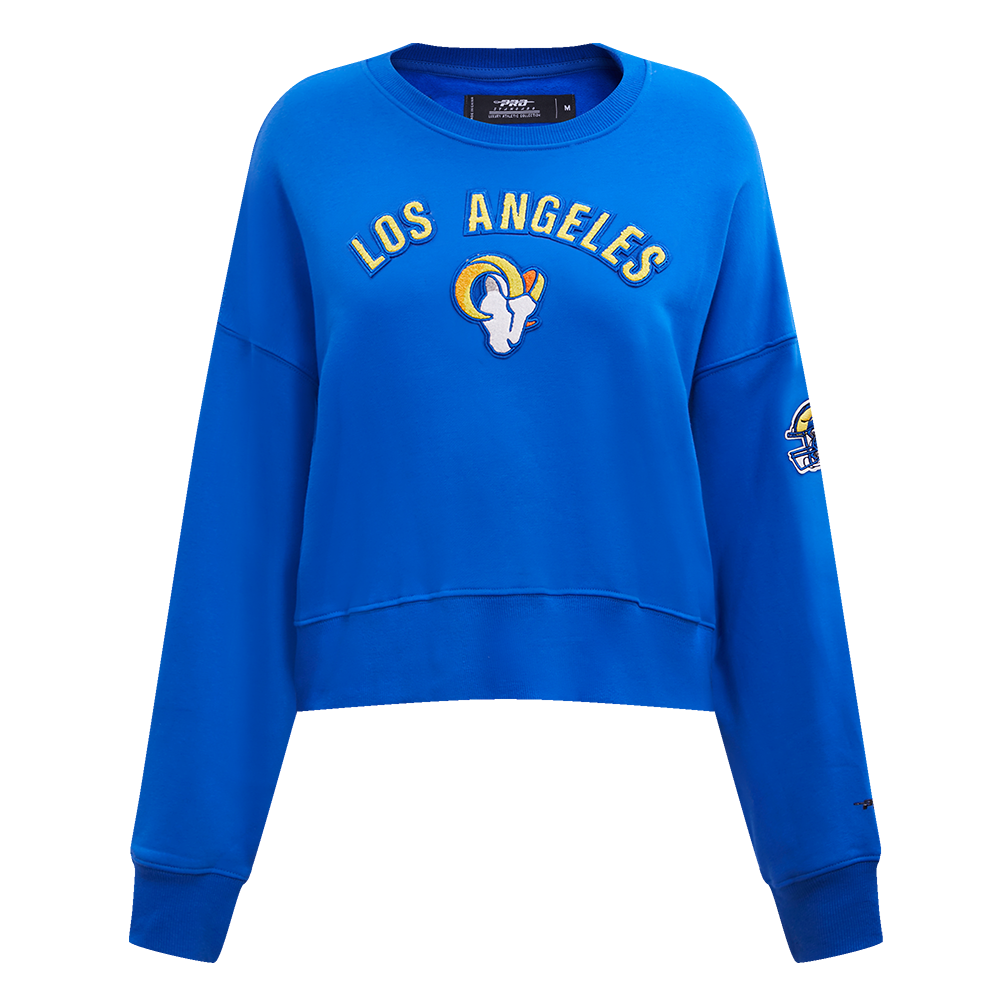 NFL LOS ANGELES RAMS CLASSIC CHANDAIL À COL ROND EN MOLLETON POUR FEMME (BLEU ROYAL)
