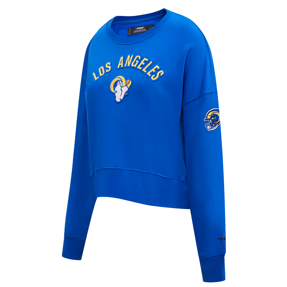 NFL LOS ANGELES RAMS CLASSIC WOMEN'S FLEECE CREWNECK (ROYAL BLUE)