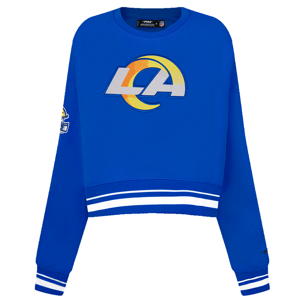 NFL LOS ANGELES RAMS CHANDAIL À COL ROND MASHUP CÔTELÉ POUR FEMME (BLEU ROYAL)