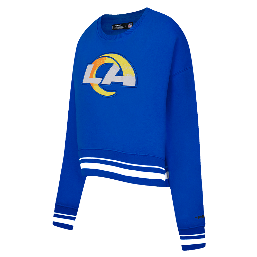 NFL LOS ANGELES RAMS MASHUP WOMEN'S RIB CREWNECK (ROYAL BLUE)