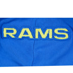 NFL LOS ANGELES RAMS MASHUP WOMEN'S RIB CROPPED PO HOODIE (ROYAL BLUE)