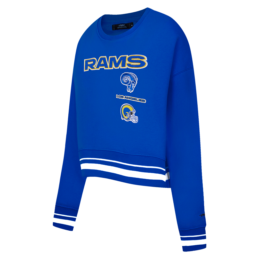 NFL LOS ANGELES RAMS RETRO CLASSIC WOMEN'S CREWNECK (ROYAL BLUE)