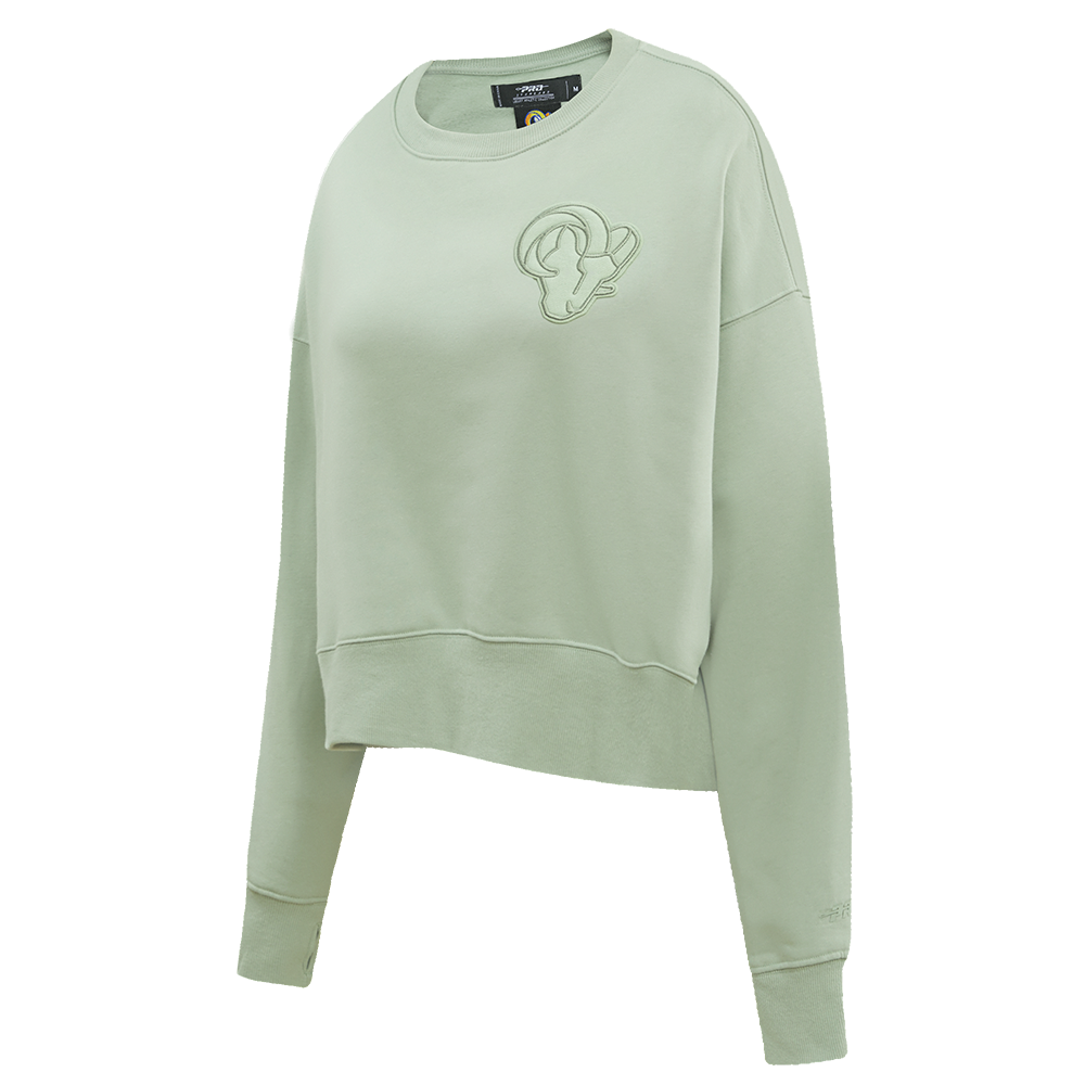 NFL LOS ANGELES RAMS NEUTRAL FLEECE CREWNECK (MOSS)