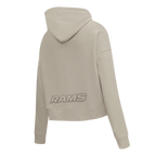 NFL LOS ANGELES RAMS NEUTRAL WOMEN'S CROPPED FLC PO HOODIE (TAUPE)