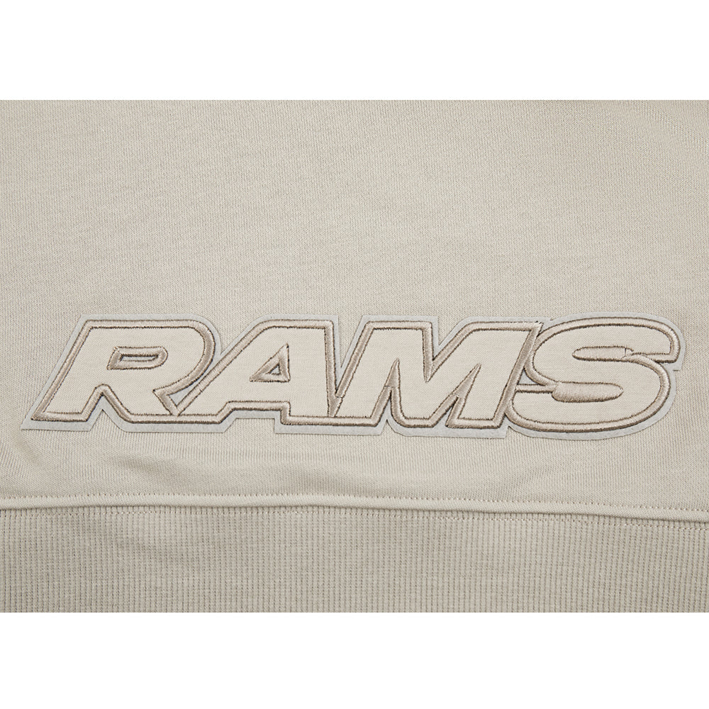 NFL LOS ANGELES RAMS NEUTRAL WOMEN'S CROPPED FLC PO HOODIE (TAUPE)