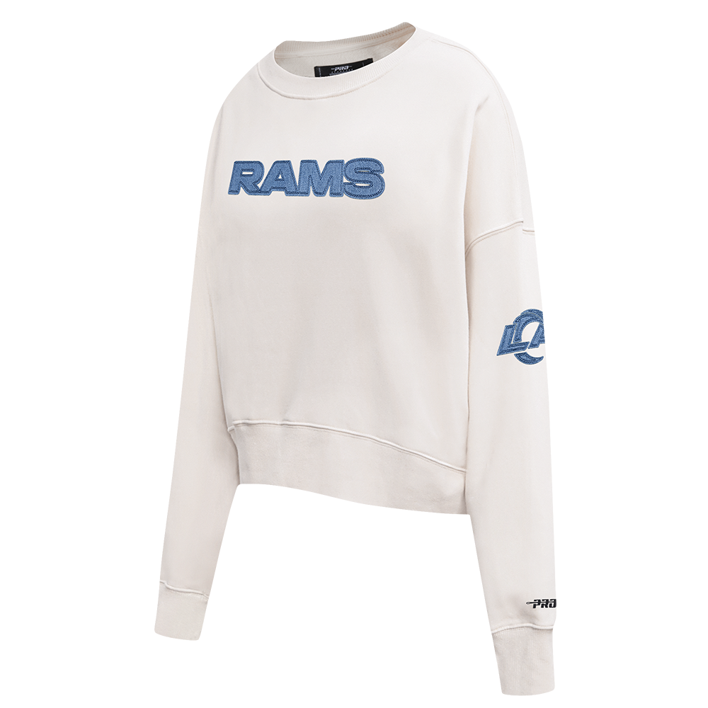 NFL LOS ANGELES RAMS VARSITY BLUES CHANDAIL À COL ROND EN MOLLETON POUR FEMME (LIN)
