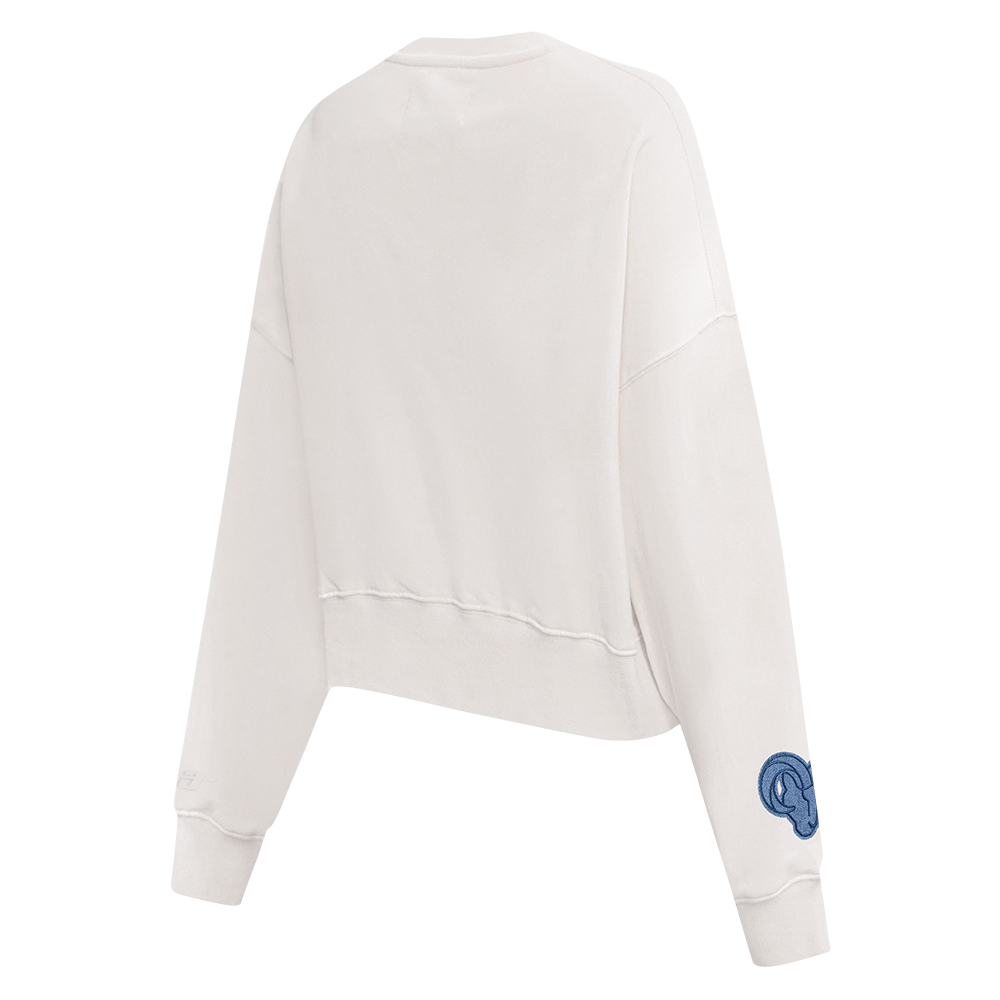 NFL LOS ANGELES RAMS VARSITY BLUES CHANDAIL À COL ROND EN MOLLETON POUR FEMME (LIN)