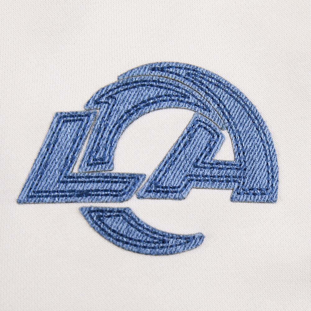 NFL LOS ANGELES RAMS VARSITY BLUES CHANDAIL À COL ROND EN MOLLETON POUR FEMME (LIN)