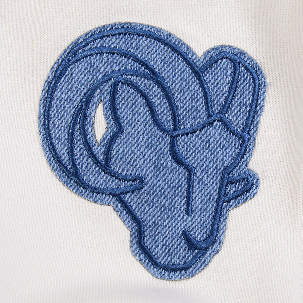 NFL LOS ANGELES RAMS VARSITY BLUES CHANDAIL À COL ROND EN MOLLETON POUR FEMME (LIN)