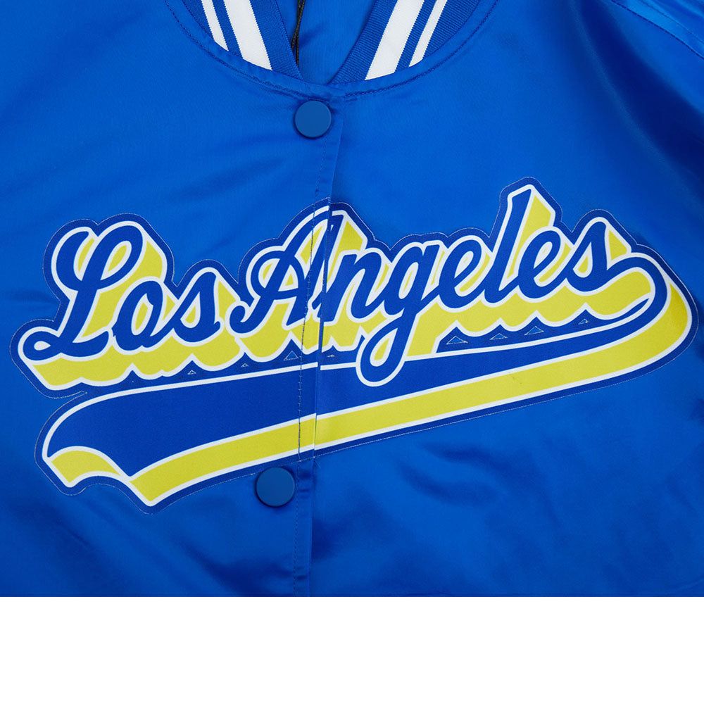 NFL LOS ANGELES RAMS SCRIPT TAIL BLOUSON EN SATIN POUR FEMME (BLEU ROYAL)