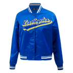 NFL LOS ANGELES RAMS SCRIPT TAIL BLOUSON EN SATIN POUR FEMME (BLEU ROYAL)
