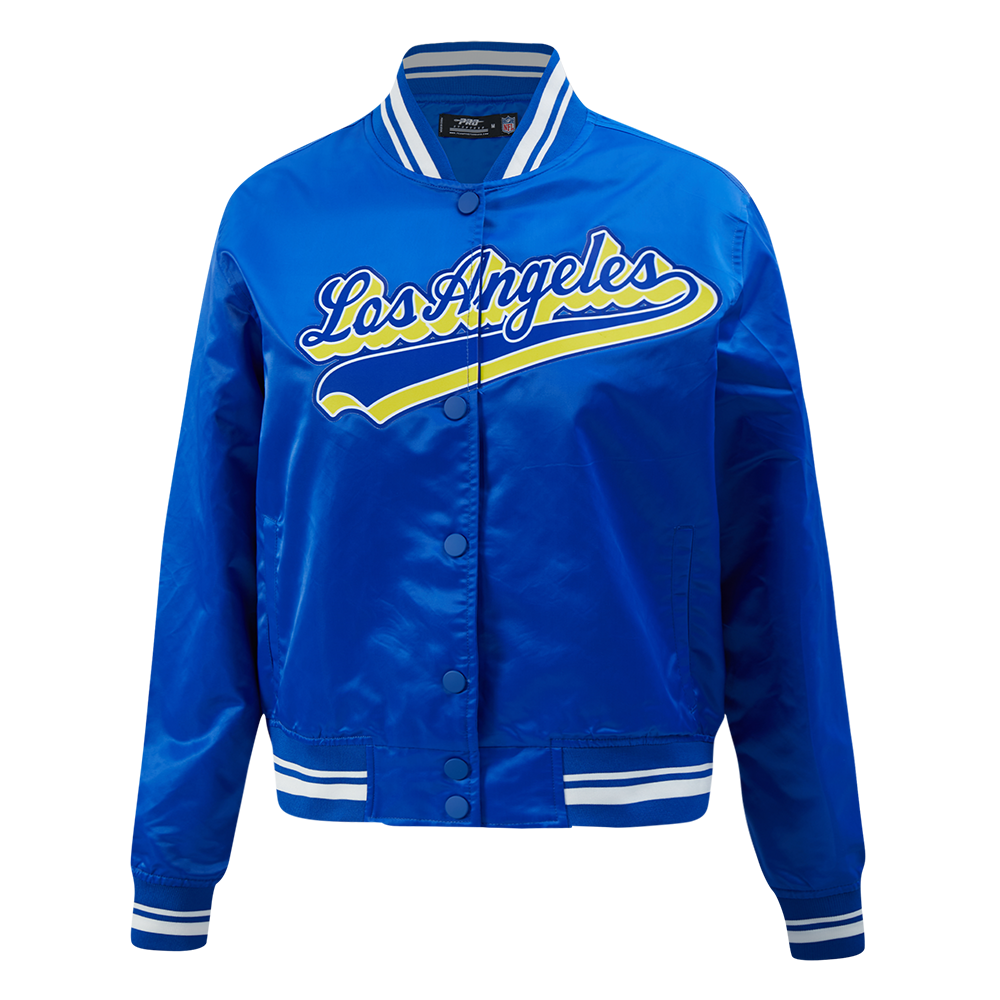 NFL LOS ANGELES RAMS SCRIPT TAIL BLOUSON EN SATIN POUR FEMME (BLEU ROYAL)