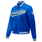 NFL LOS ANGELES RAMS SCRIPT TAIL BLOUSON EN SATIN POUR FEMME (BLEU ROYAL)