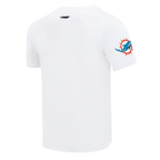 NFL MIAMI DOLPHINS SCRIPT TAIL MEN'S SJ TEE (WHITE)