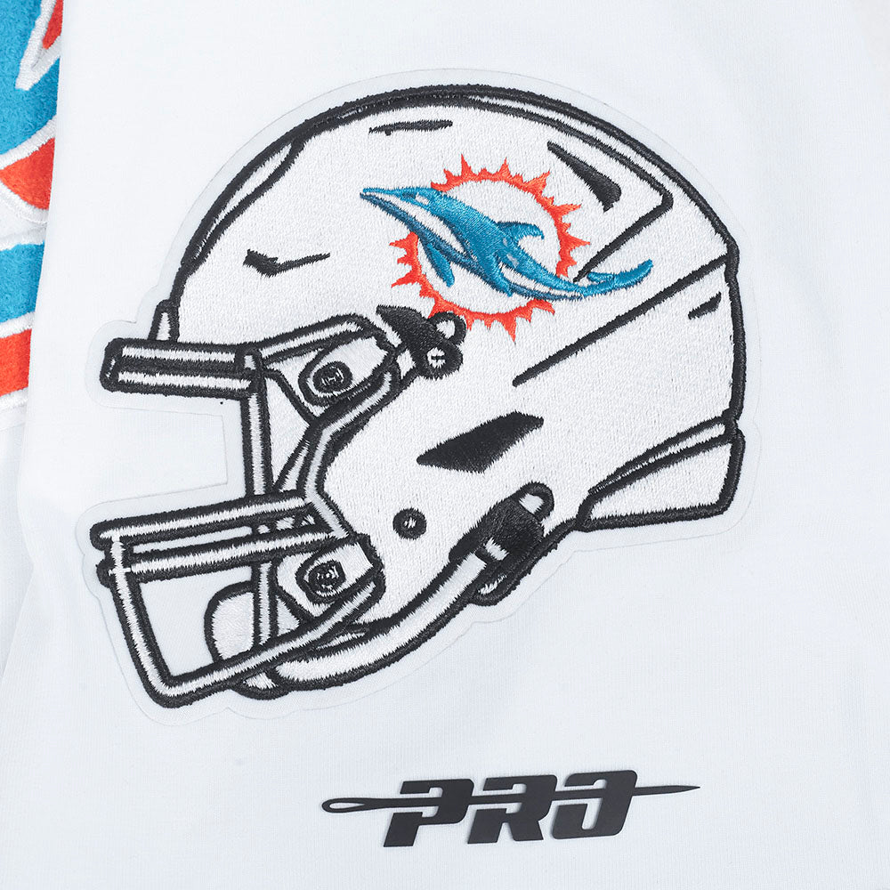 NFL MIAMI DOLPHINS SCRIPT TAIL MEN'S SJ TEE (WHITE)