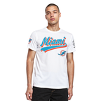 NFL MIAMI DOLPHINS SCRIPT TAIL MEN'S SJ TEE (WHITE)