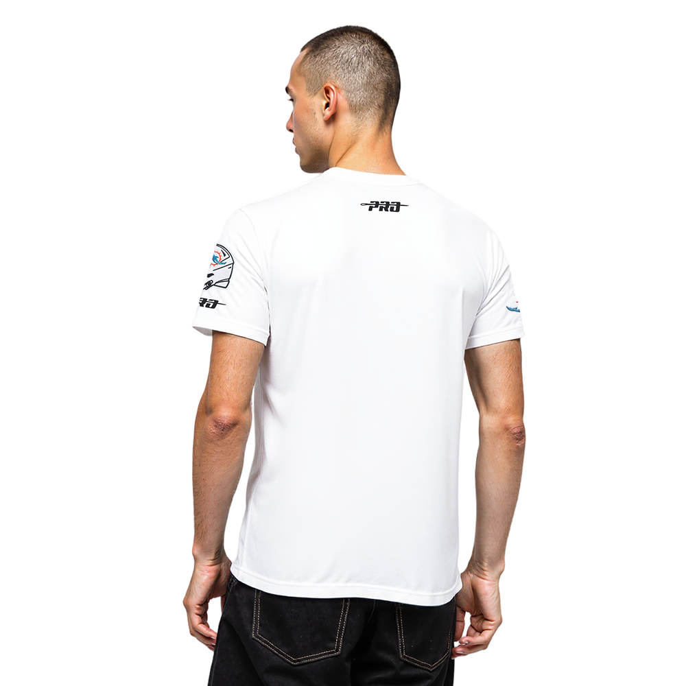 NFL MIAMI DOLPHINS SCRIPT TAIL T-SHIRT EN JERSEY SIMPLE POUR HOMME (BLANC)