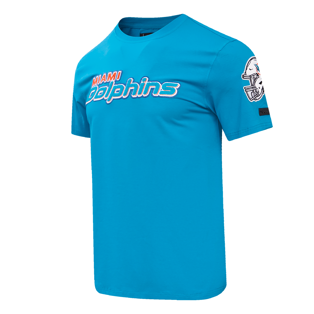NFL MIAMI DOLPHINS CLASSIC CHENILLE MEN'S TEE (TEAL)