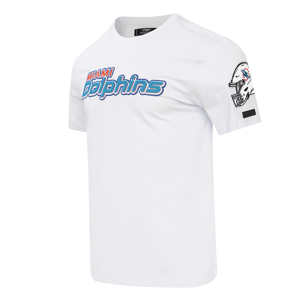 NFL MIAMI DOLPHINS CLASSIC CHENILLE T-SHIRT POUR HOMME (BLANC)