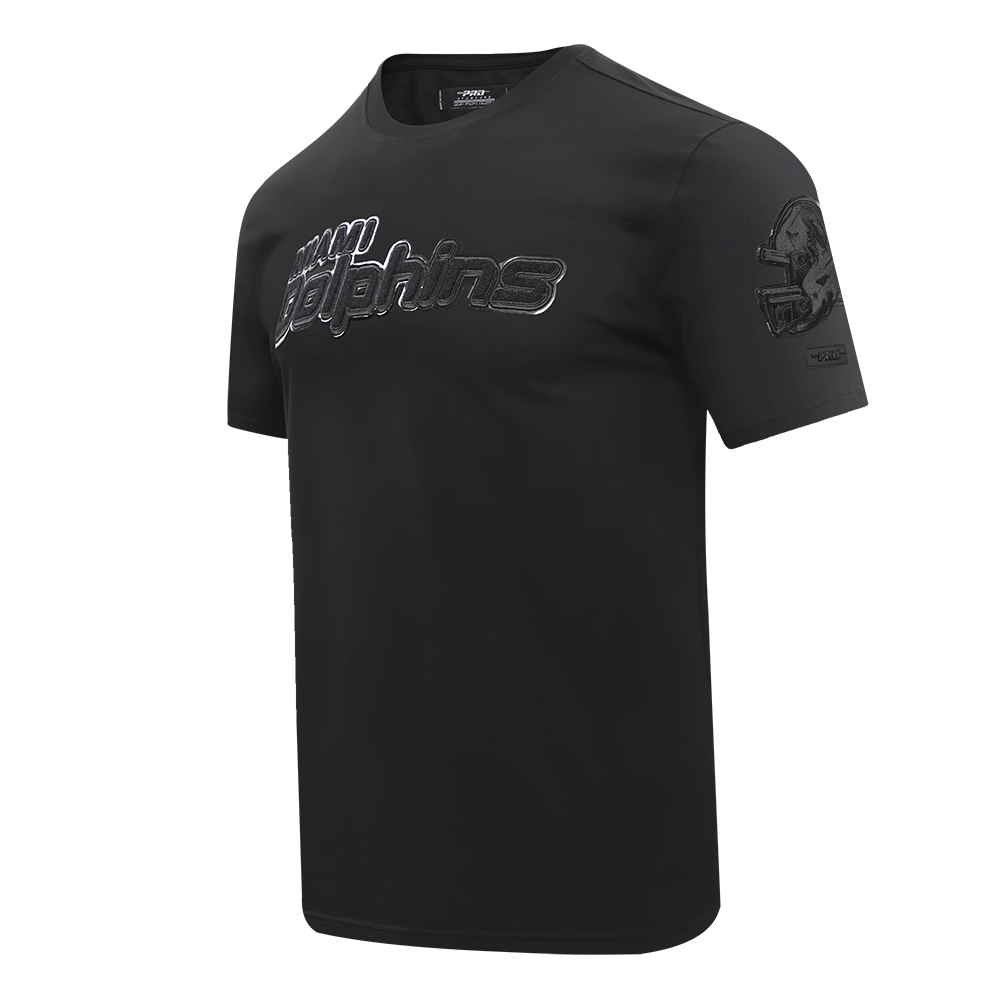 NFL MIAMI DOLPHINS TRIPLE BLACK T-SHIRT POUR HOMME (TRIPLE NOIR)