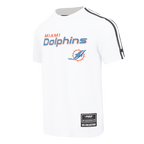NFL MIAMI DOLPHINS LOGO CLASSIC MESH MEN'S PRO TEAM TAPING SHIRT (WHITE/BLACK)