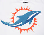 NFL MIAMI DOLPHINS LOGO CLASSIC MESH MEN'S PRO TEAM TAPING SHIRT (WHITE/BLACK)