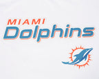 NFL MIAMI DOLPHINS LOGO CLASSIC MESH MEN'S PRO TEAM TAPING SHIRT (WHITE/BLACK)