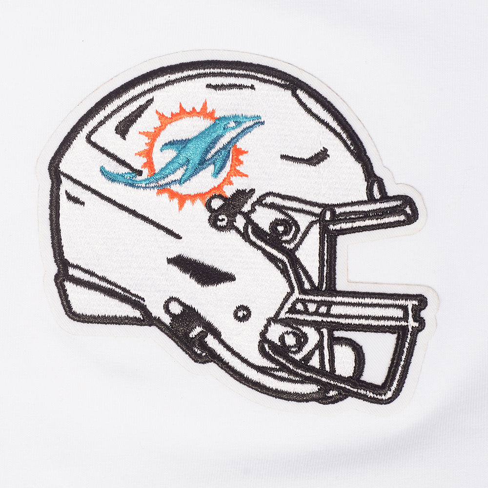 NFL MIAMI DOLPHINS LOGO CLASSIC MESH MEN'S PRO TEAM TAPING SHIRT (WHITE/BLACK)