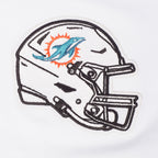 NFL MIAMI DOLPHINS LOGO CLASSIC MESH MEN'S PRO TEAM TAPING SHIRT (WHITE/BLACK)