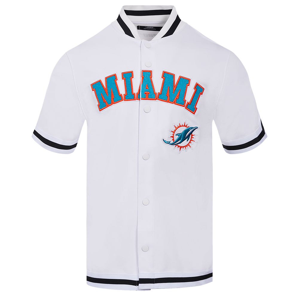 NFL MIAMI DOLPHINS CLASSIC BLOUSON D'ÉCHAUFFEMENT POUR HOMME (BLANC/NOIR)