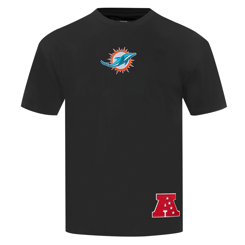 NFL MIAMI DOLPHINS WINGSPAN T-SHIRT À ÉPAULES TOMBANTES POUR HOMME (NOIR)