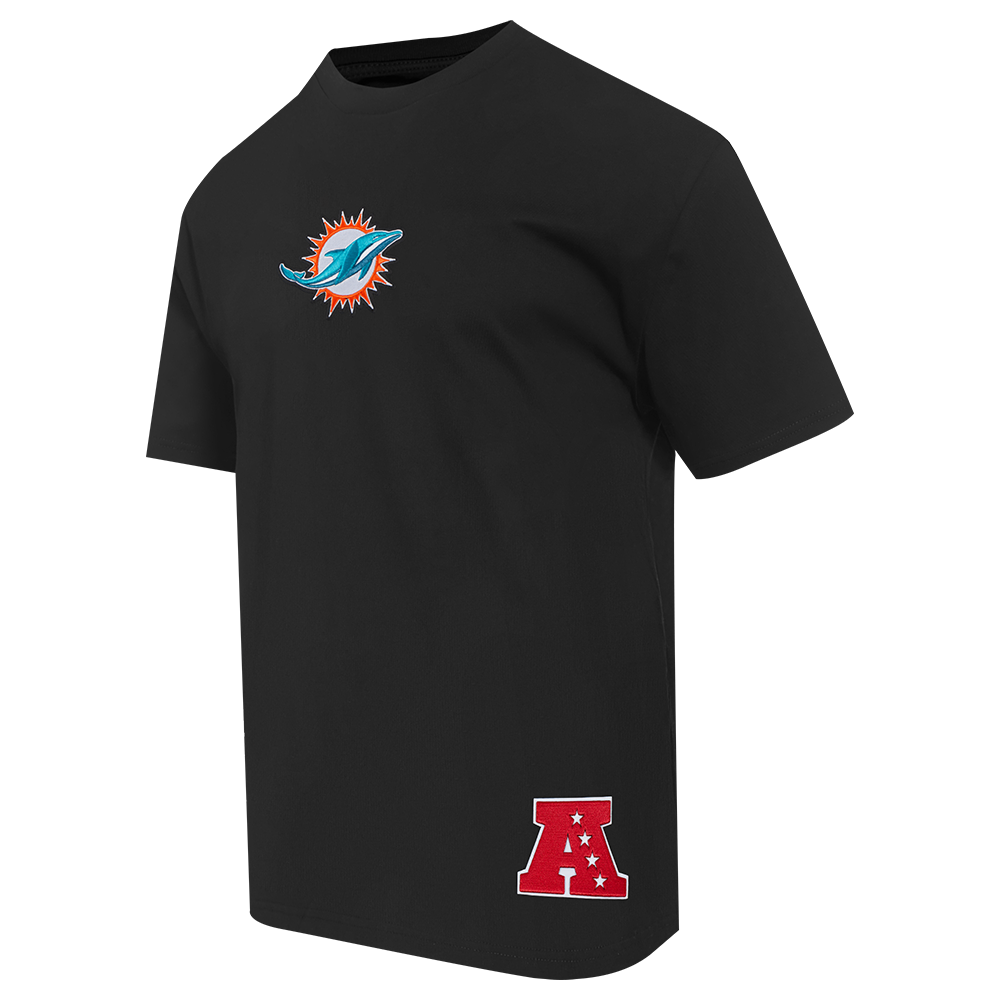 NFL MIAMI DOLPHINS WINGSPAN MEN'S DROP SHOULDER TEE (BLACK)